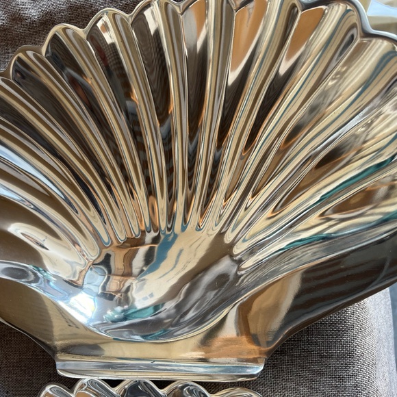 Crate and Barrel Pewter serving platters - Picture 2 of 5
